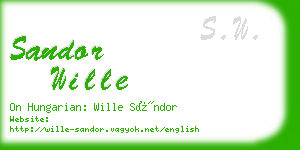 sandor wille business card